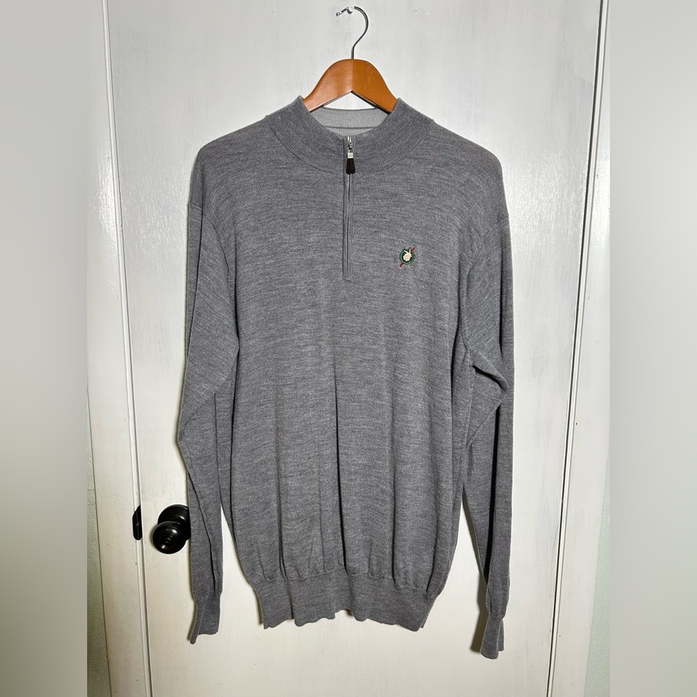 PETER MILLAR CROWN SOFT MERINO-SILK QUARTER-ZIP SWEATER